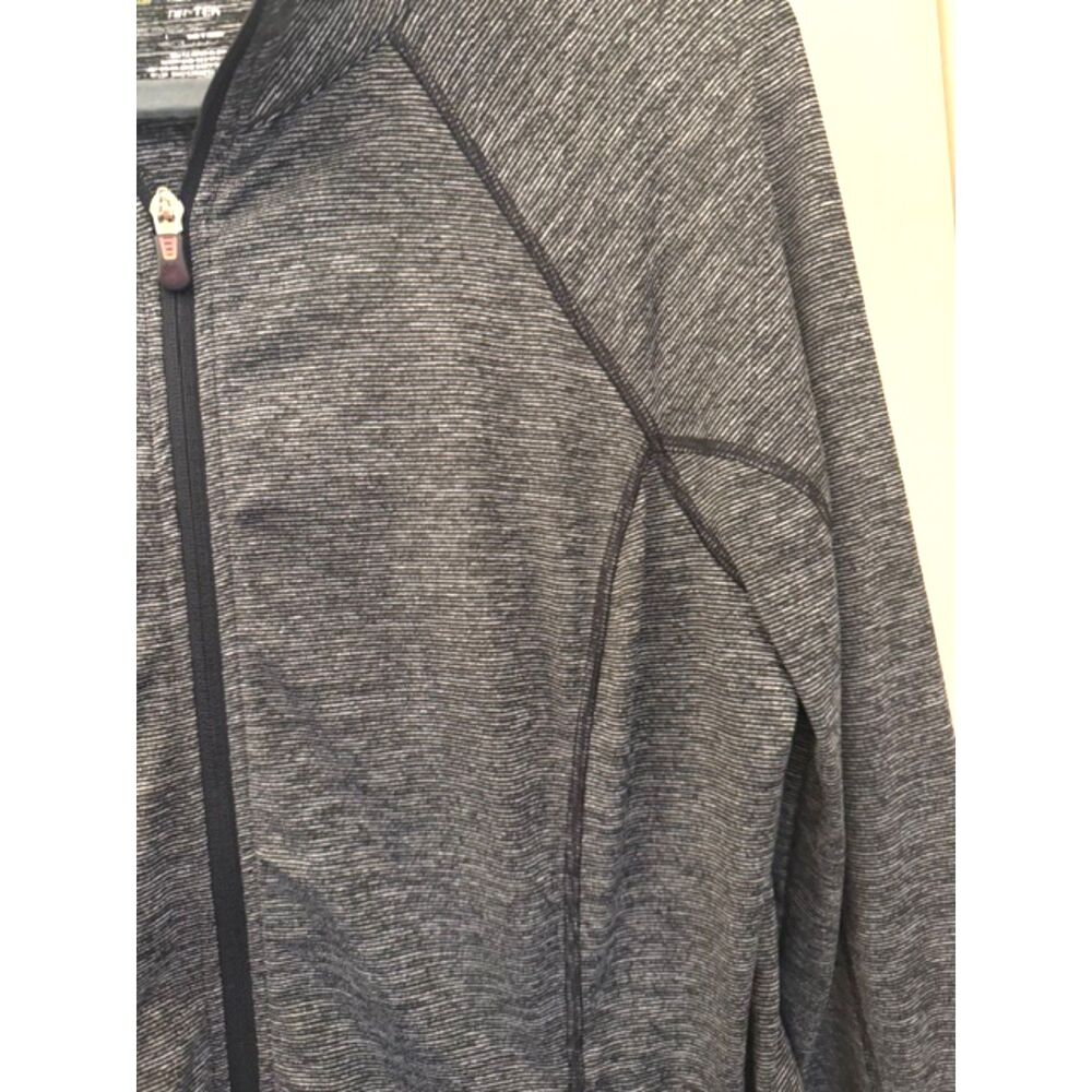 Tek Gear DryTek Zip Up Athletic Jacket Size L Gray Workout Running Top - Picture 4 of 5